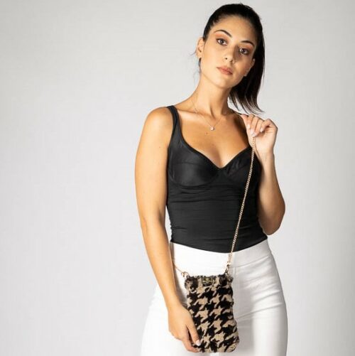 pied de pule fur phone bag
