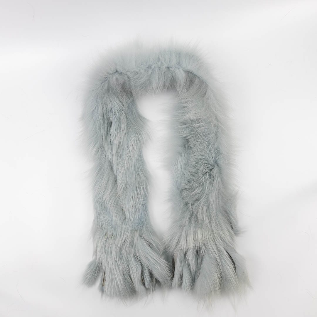 Veraman Fox Fur Wrap Scarf with Fringes - Image 2