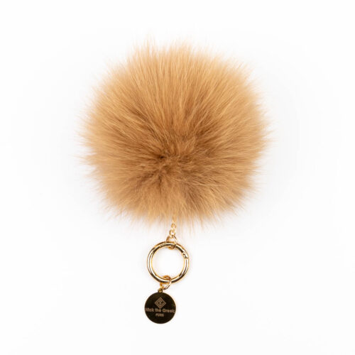 camel pompom bag charm-keychain