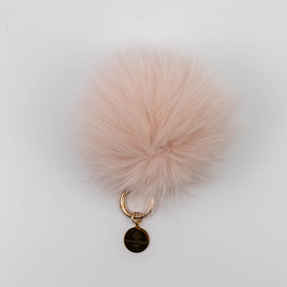 light pin pompom bag charm-keychain