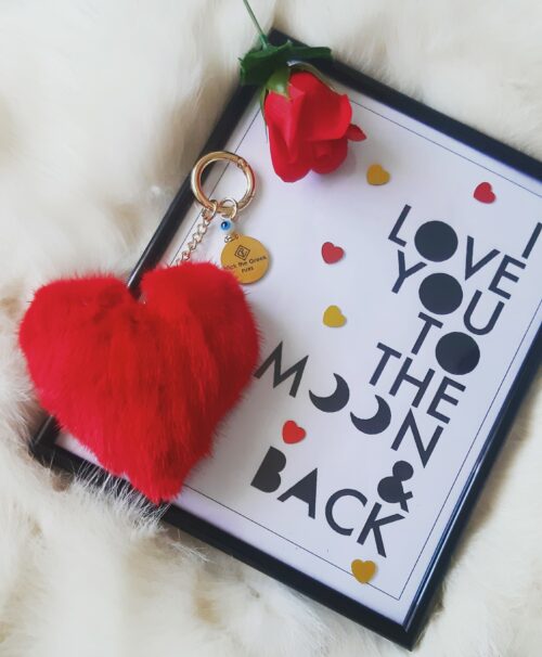 red fur heart