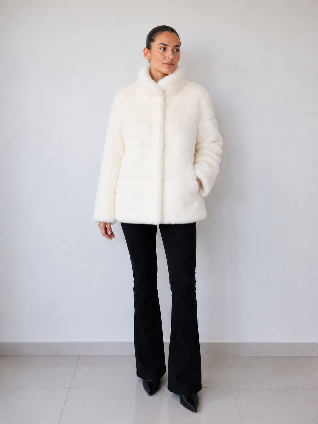white mink coat